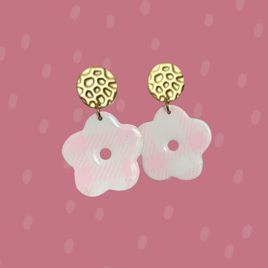 Gingham Floral - Polymer Clay & Resin