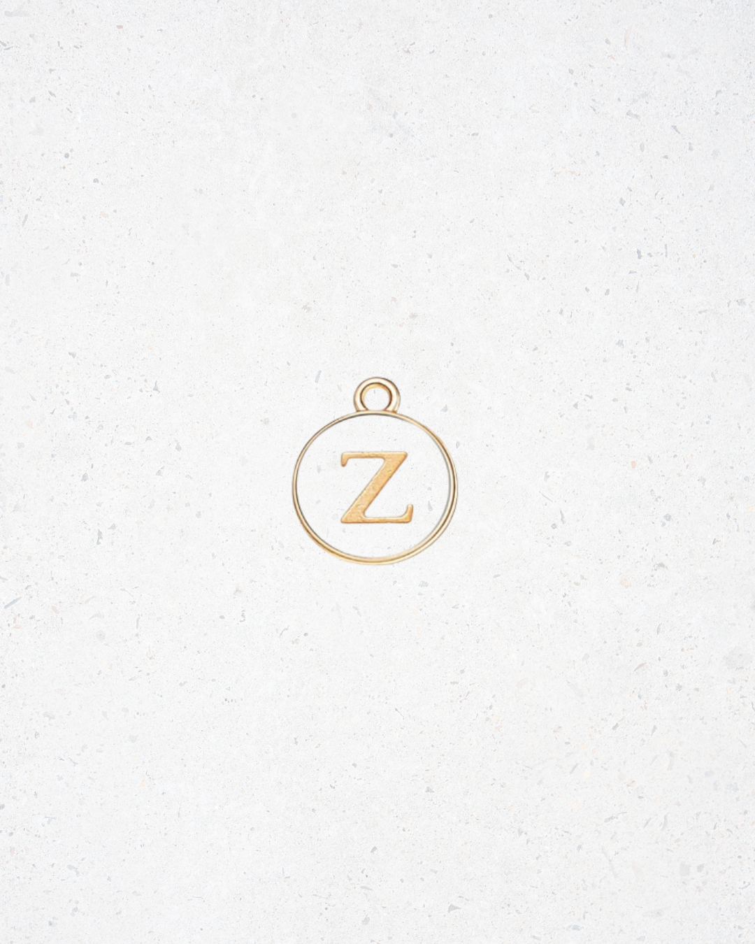 White Enamel Circle Letter