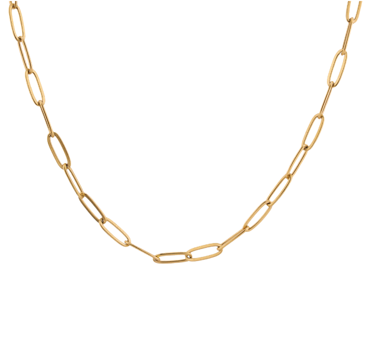 18K Gold Plated Paperclip Necklace