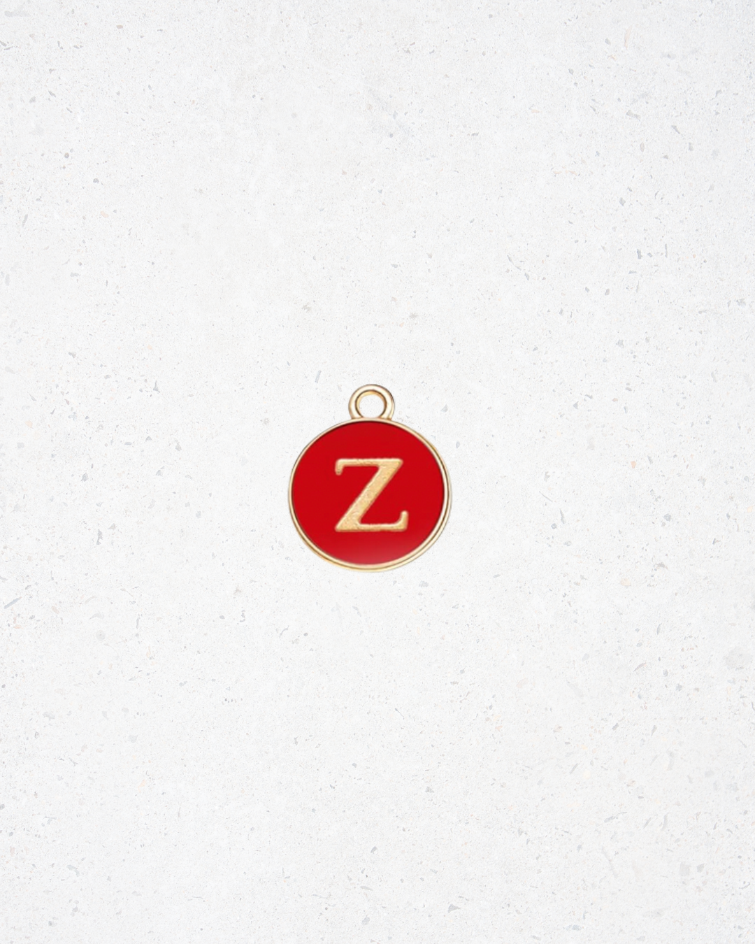 Red Enamel Circle Letter