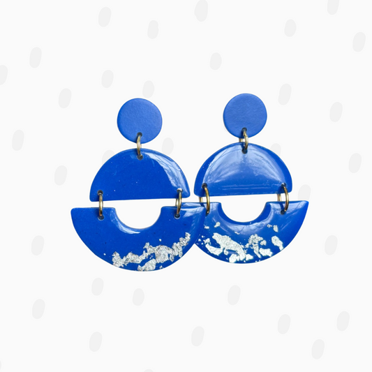 Blue & Silver Moment - Polymer Clay & Resin