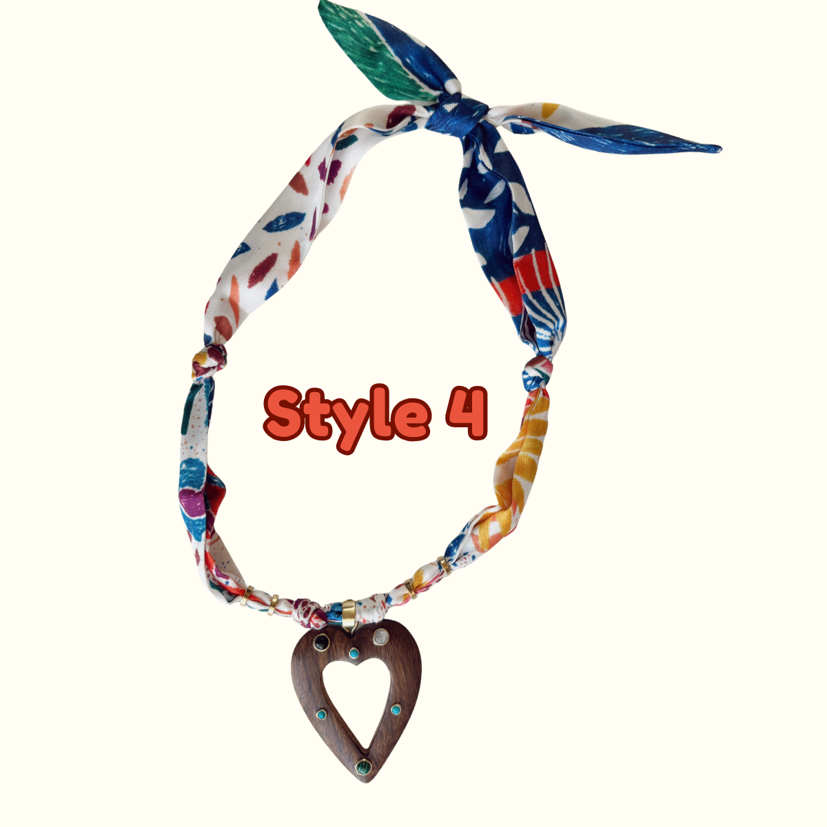 Valentine's Pendant Scarf Necklace