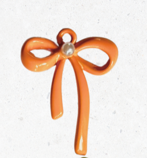 Pastel Bow Charm with Pearl