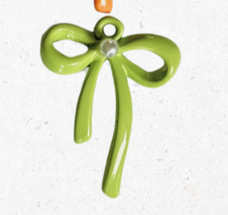 Pastel Bow Charm with Pearl