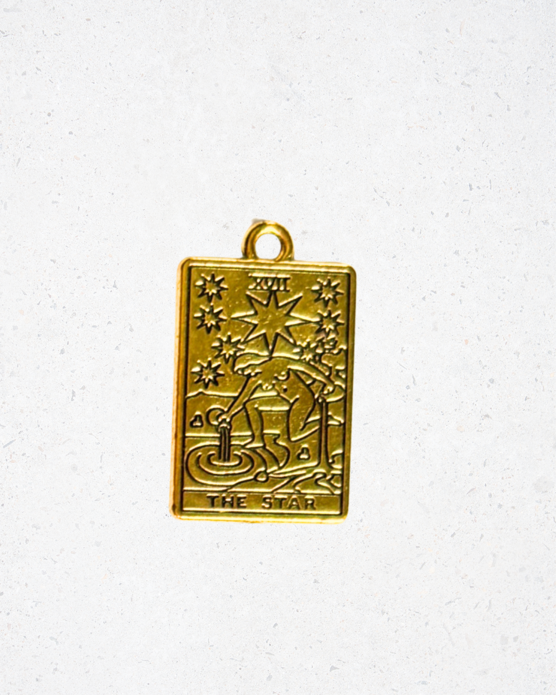 18K Gold Plated Stainless Steel Tarot Card Charm