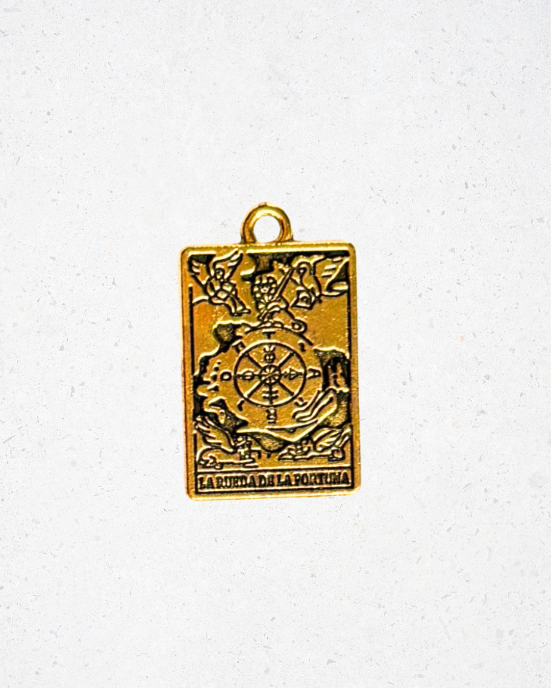 18K Gold Plated Stainless Steel Tarot Card Charm