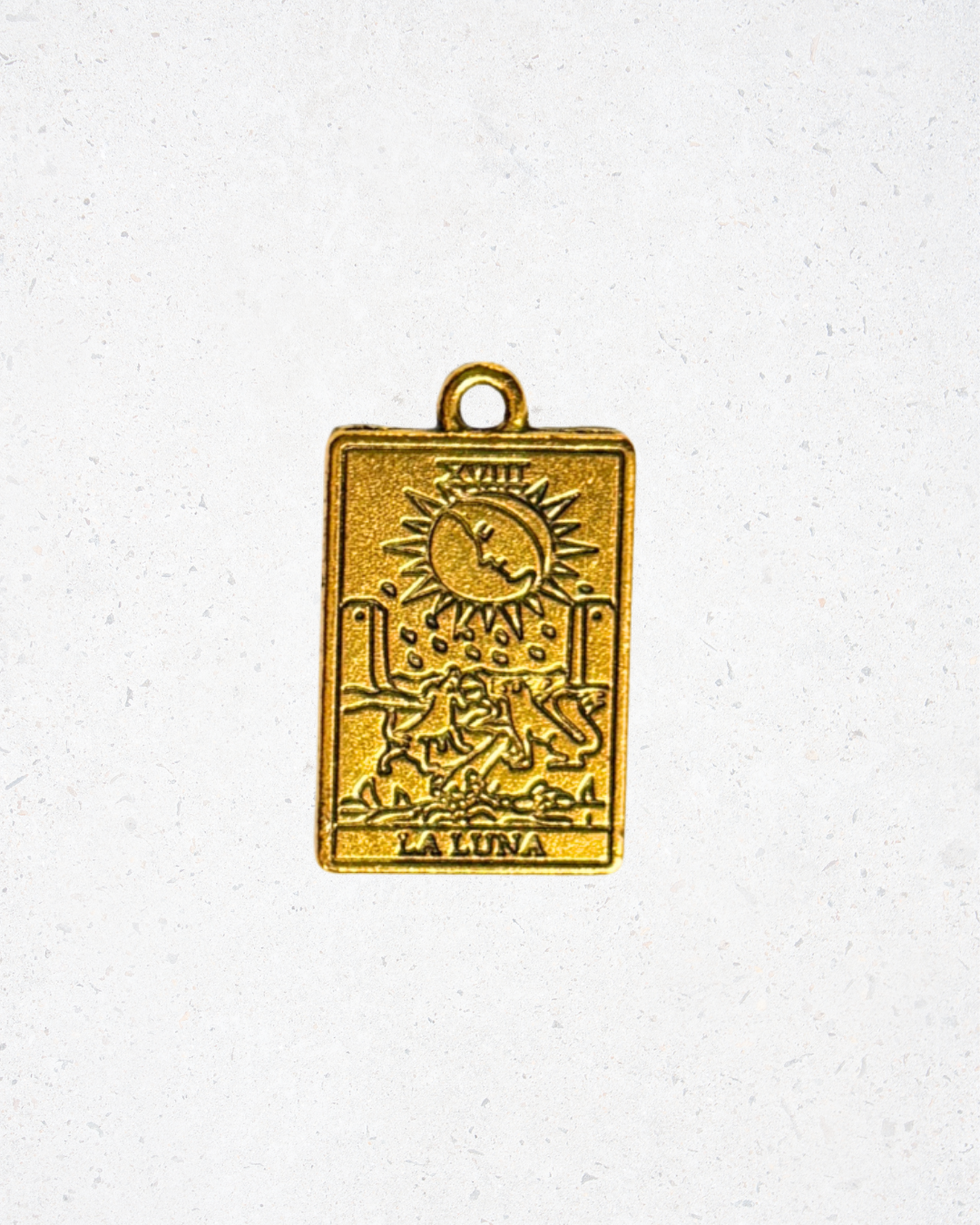 18K Gold Plated Stainless Steel Tarot Card Charm