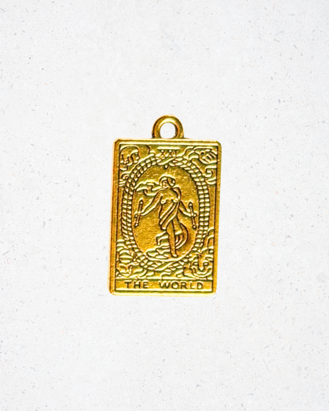 18K Gold Plated Stainless Steel Tarot Card Charm