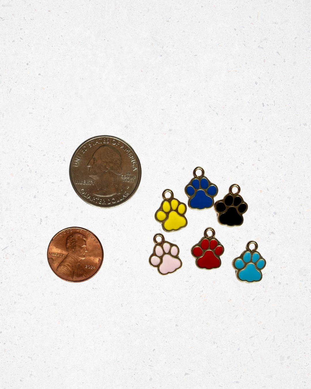 Enamel Paw Charm