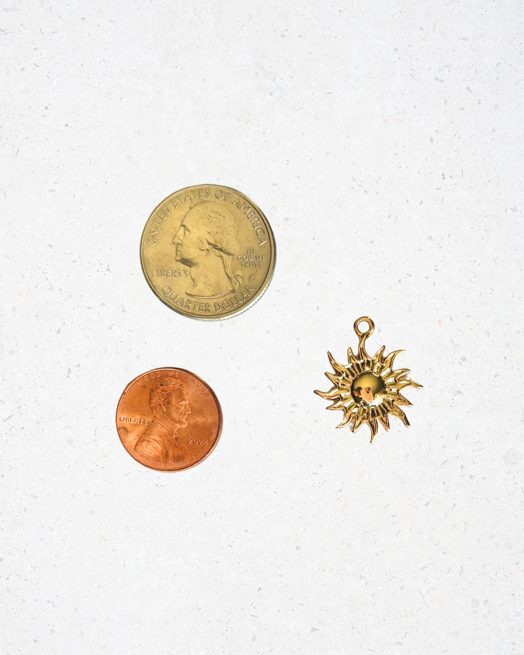 Gold Sunburst Charm