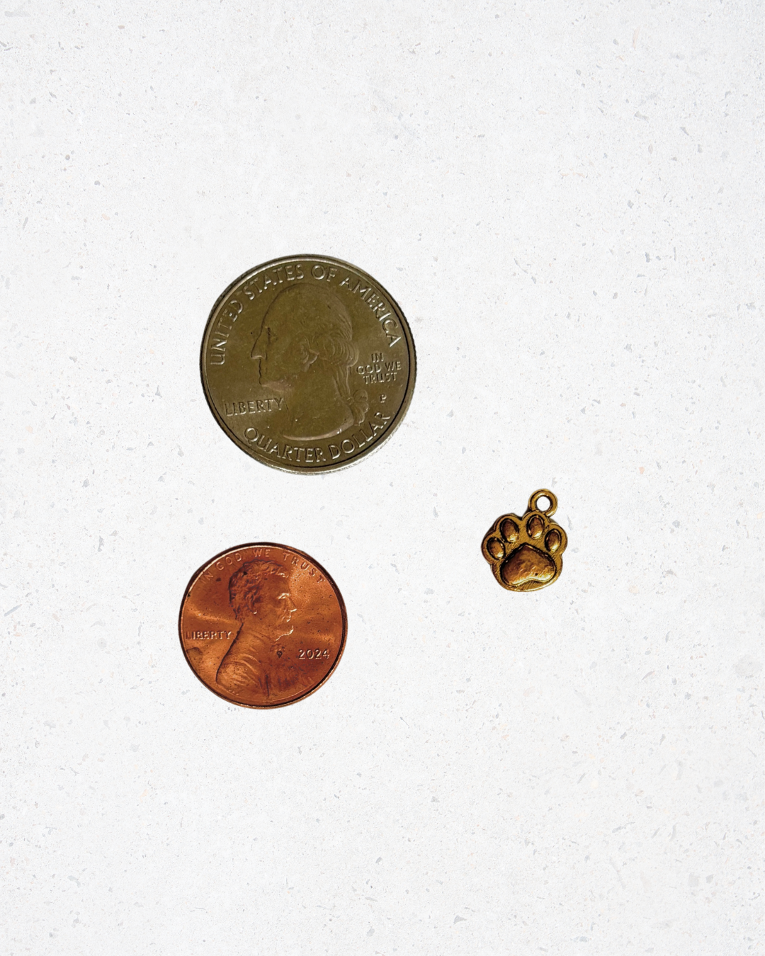 Brass Paw Charm