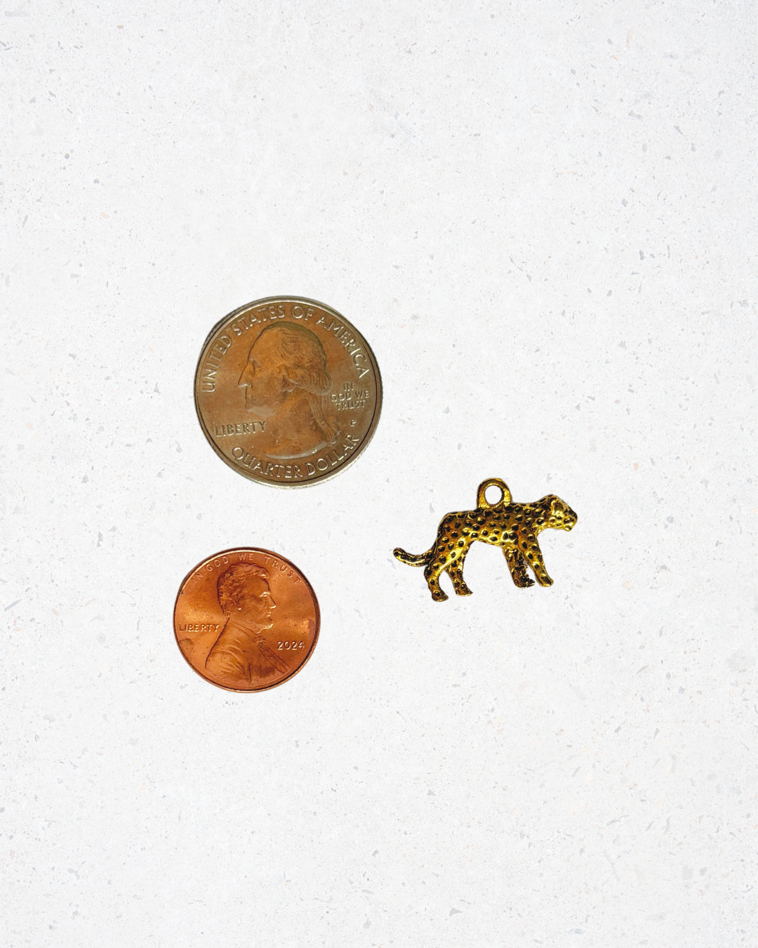 Brass Cheetah Charm