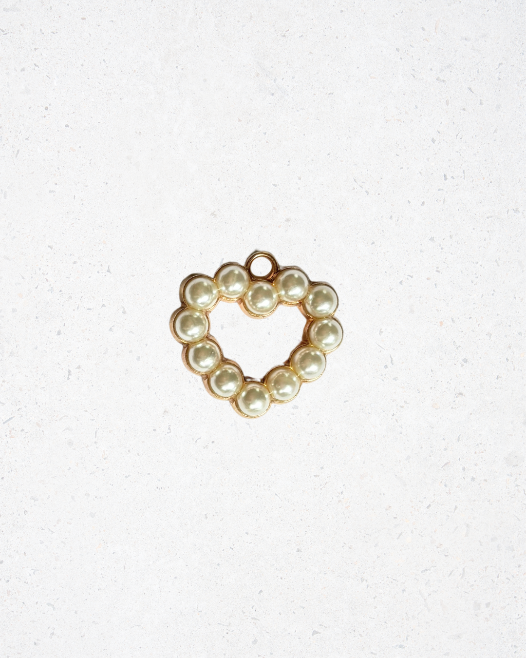 Pearl Heart Charm