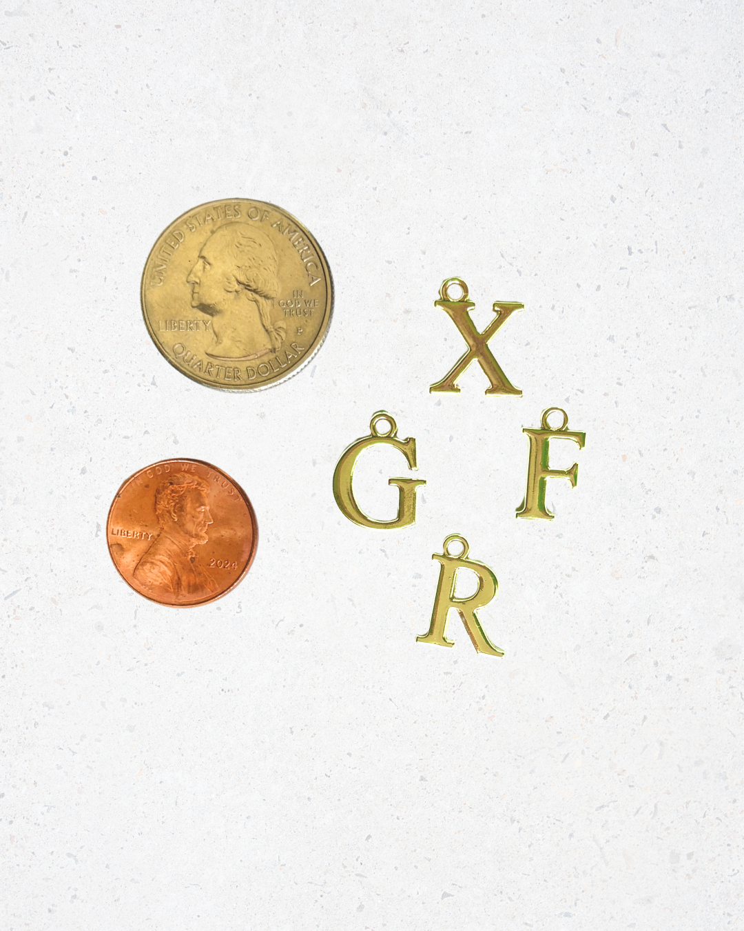 Light Gold Serif Letters