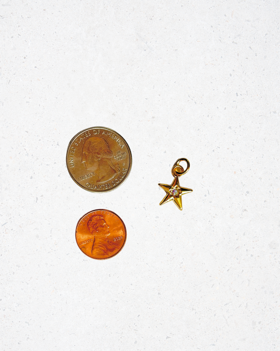 14K Gold Plated Star Charm