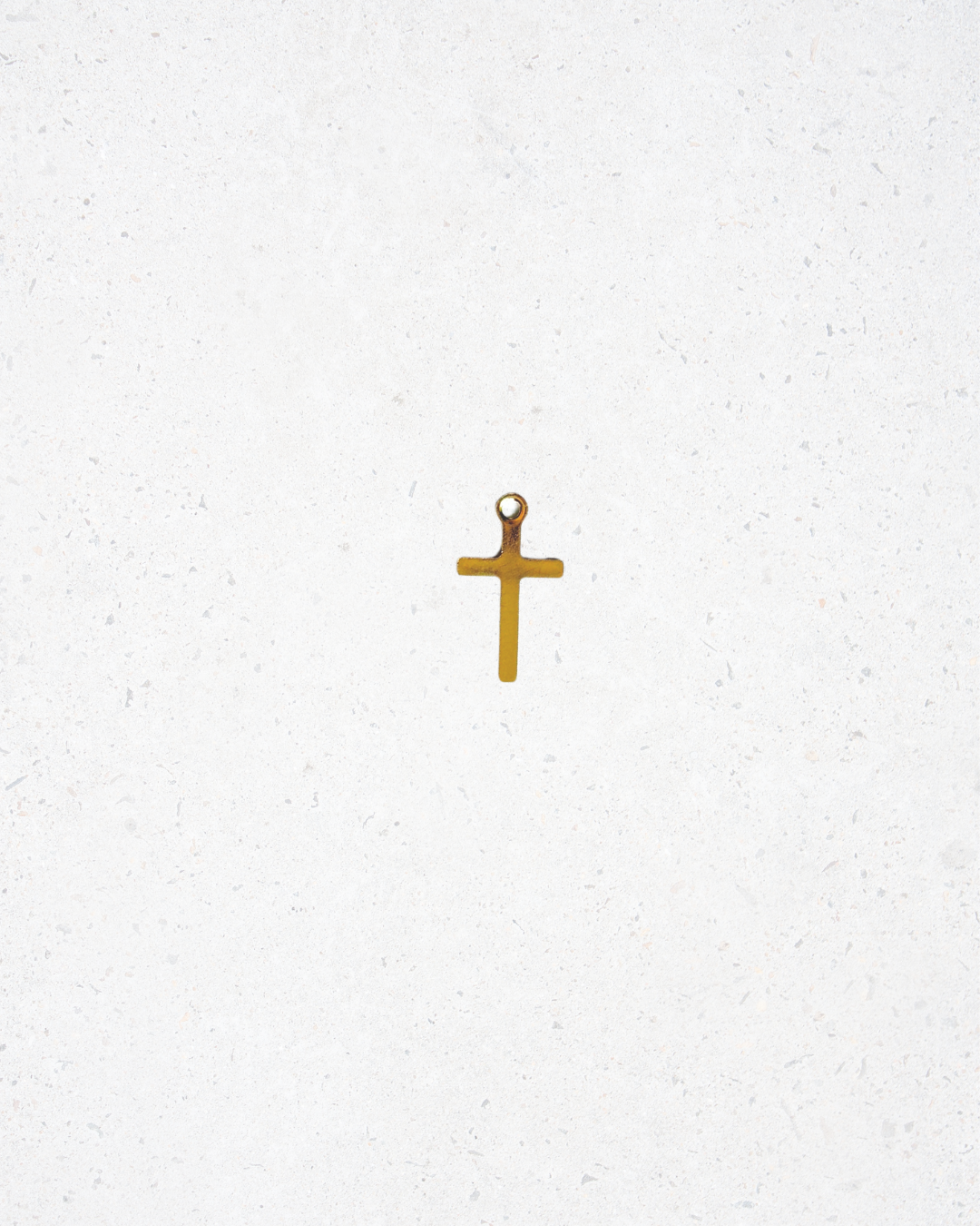 Brass Dainty Cross Charm