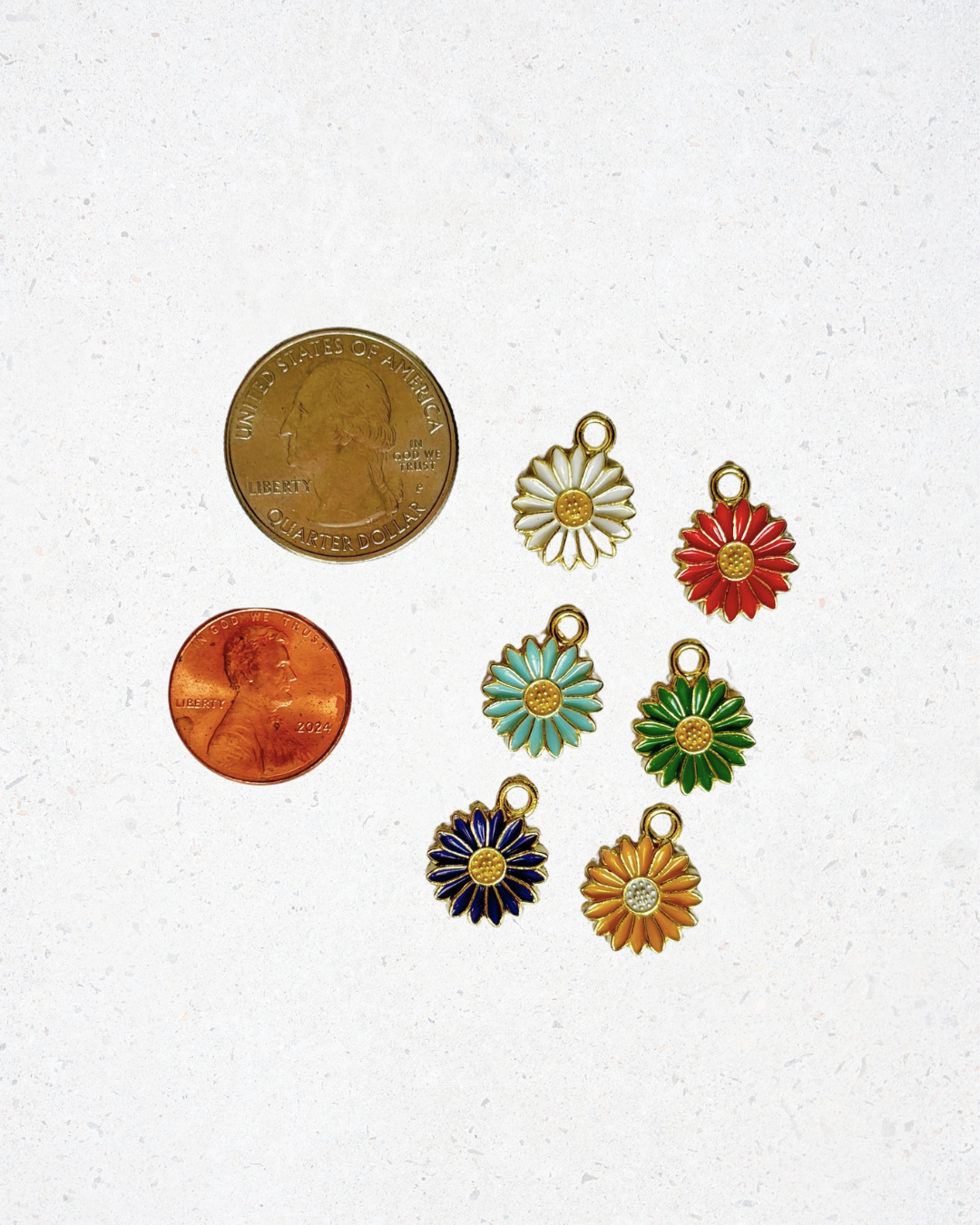 Enamel Daisy Charm 2