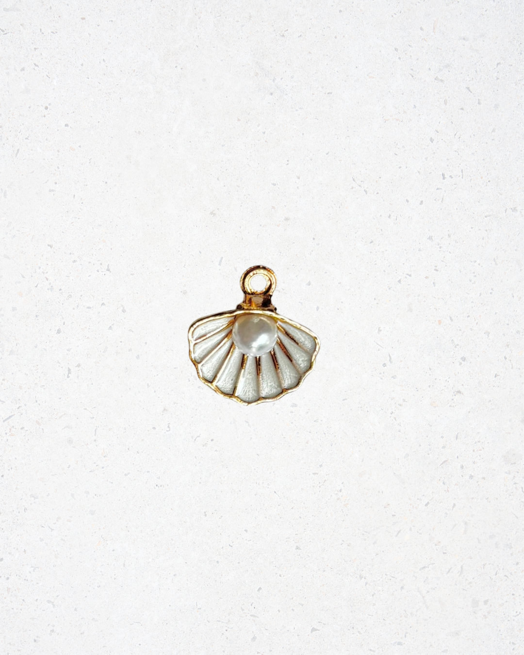 Pearl in Oyster Shell Charm