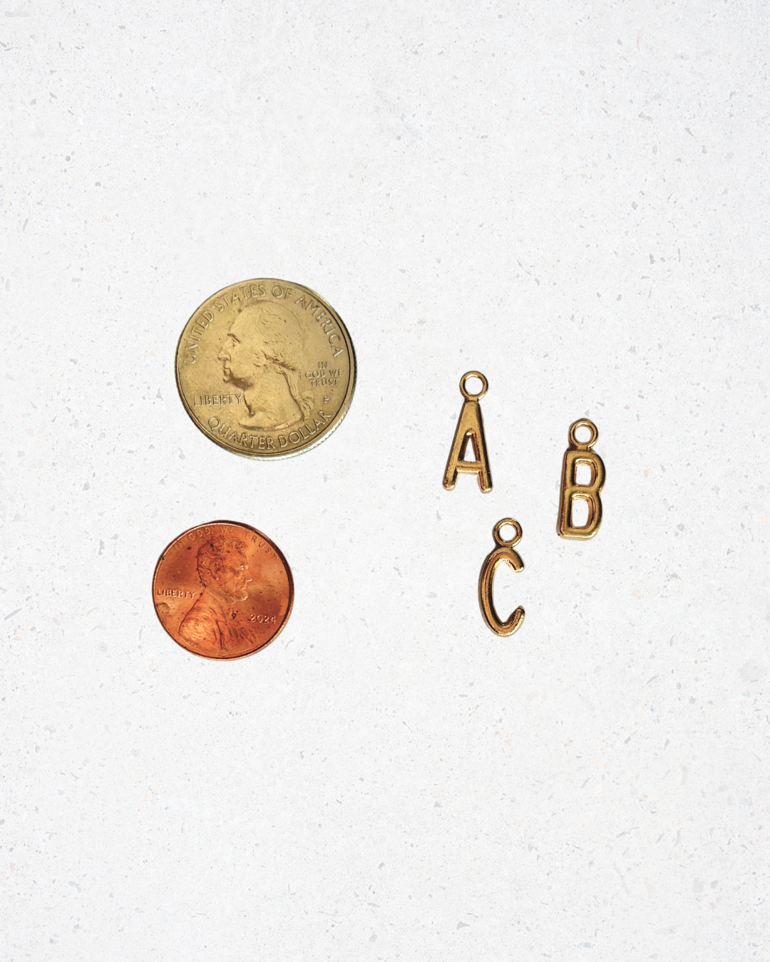 Gold Narrow Letter