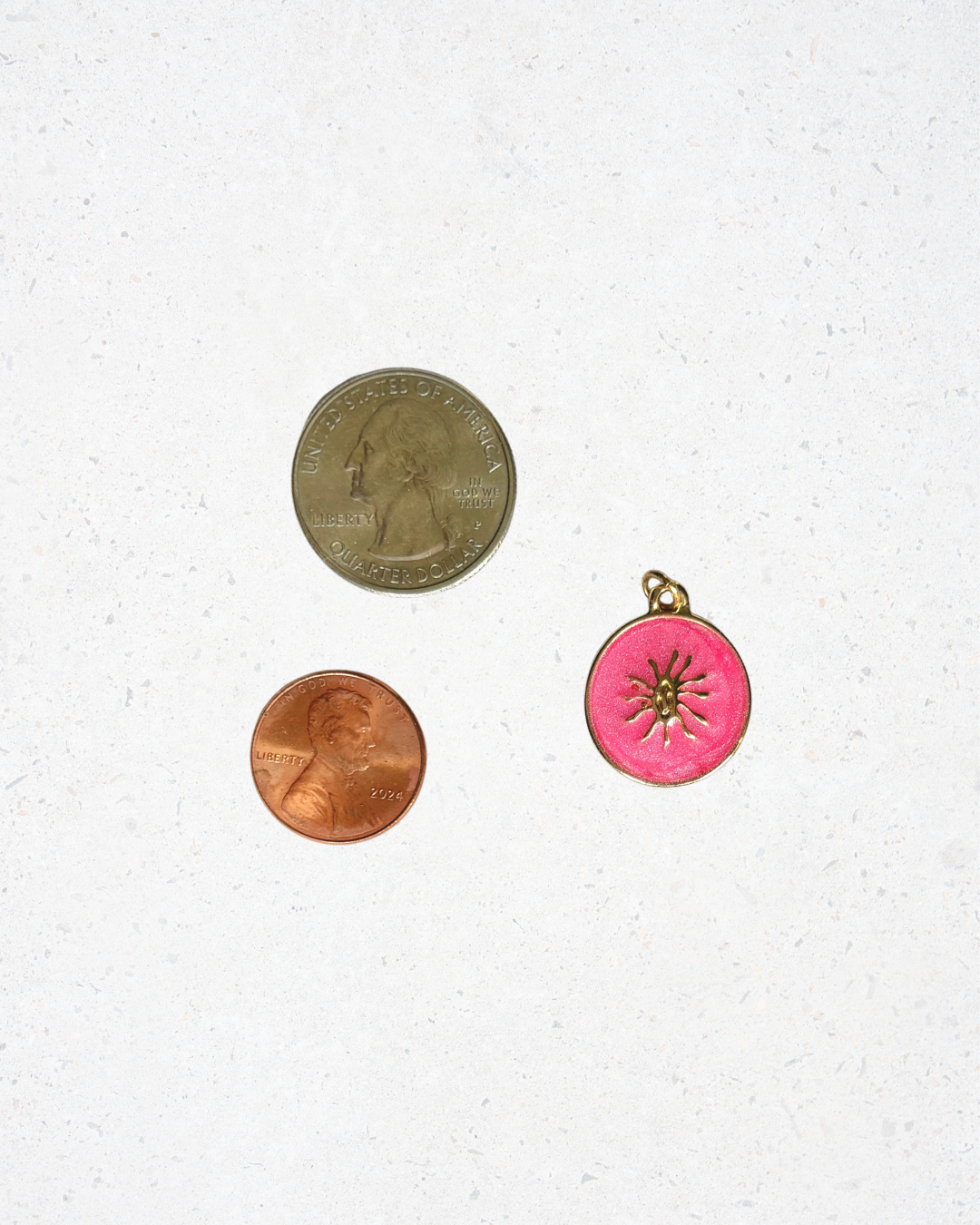 Pink Enamel Bloom Charm