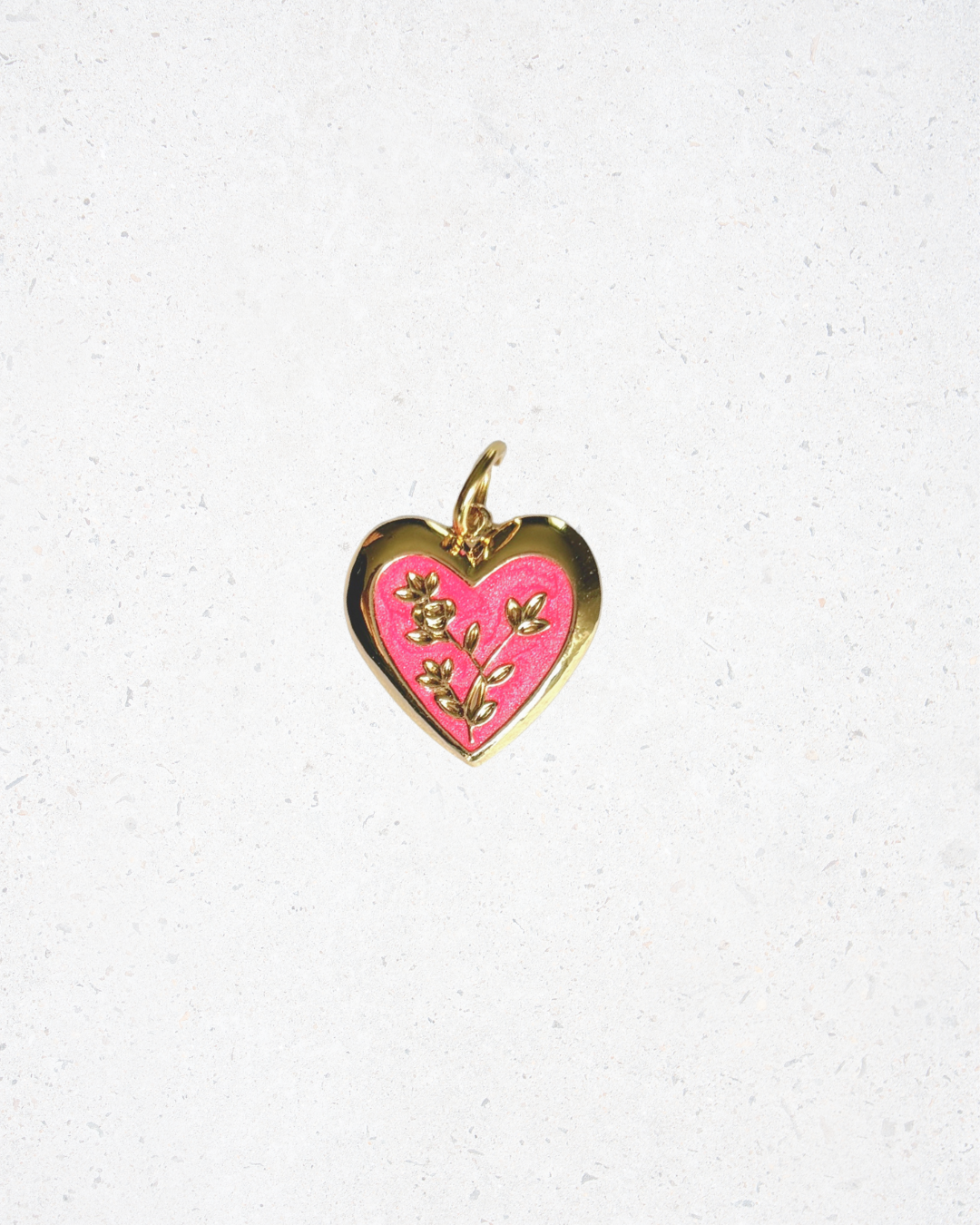 Shimmer Pink Flower Heart