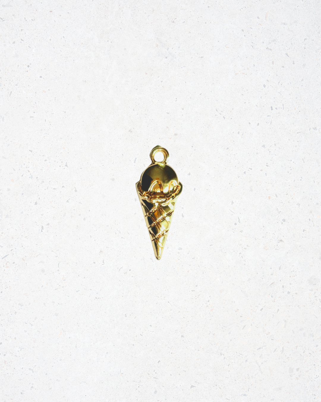 Brass Ice Cream Cone Charm