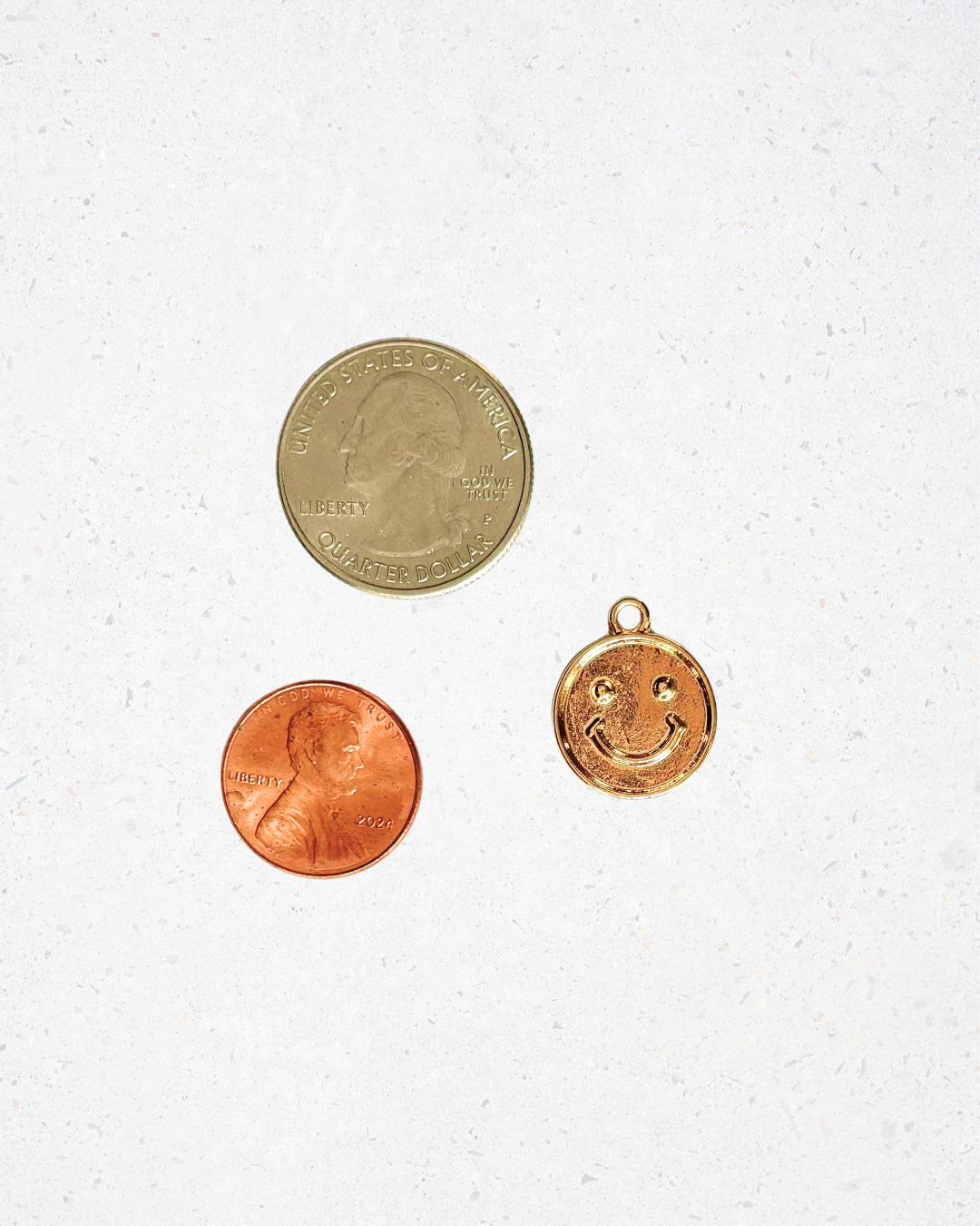 Brass Smiley Charm