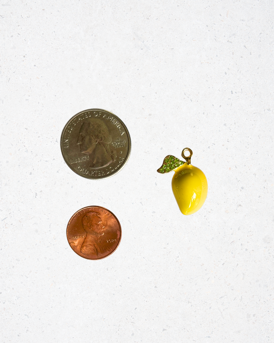 Lemon Charm with Gemstones