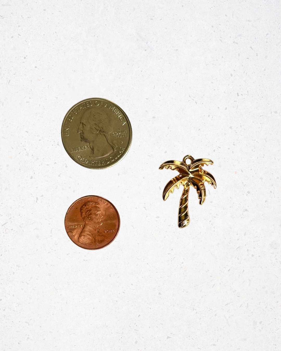 Brass Palm Tree Charm