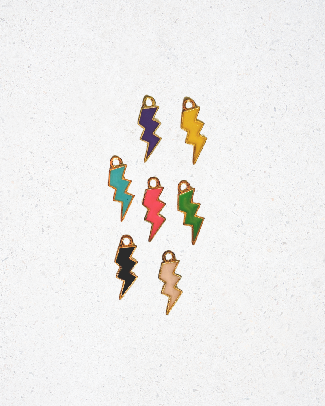 Lightning Bolt Enamel Charm