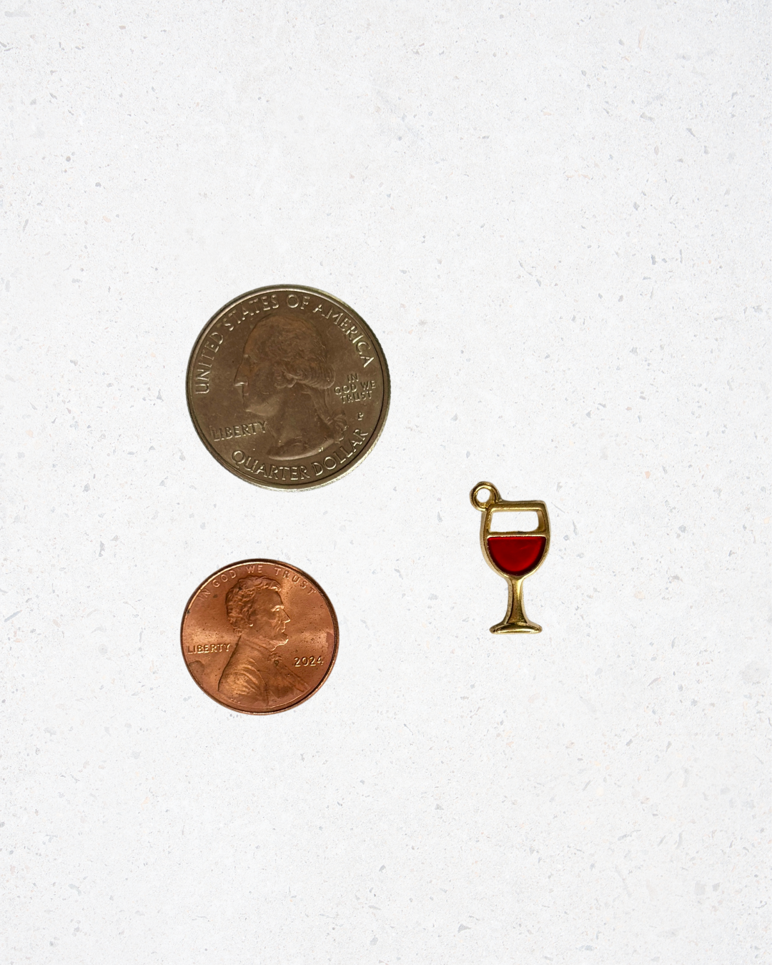 Red Wine Glass Charm