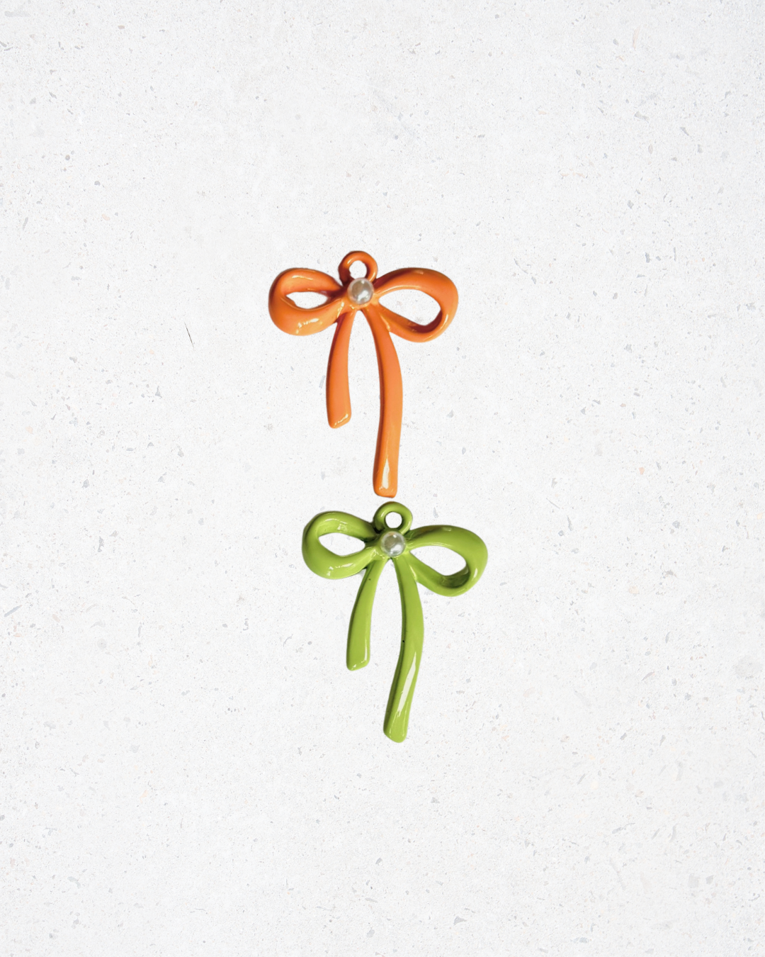 Pastel Bow Charm with Pearl