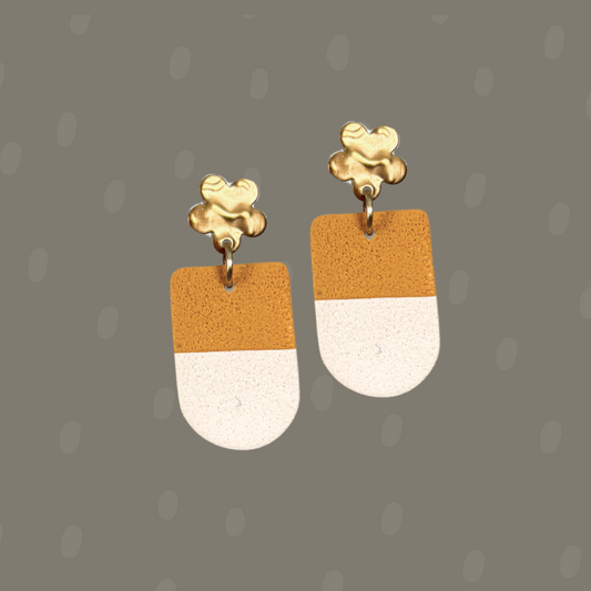 Colorblock Floral - Polymer Clay