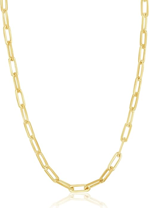 14K Gold Plated Paperclip Necklace