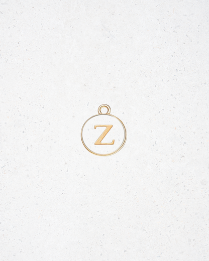 White Enamel Circle Letter