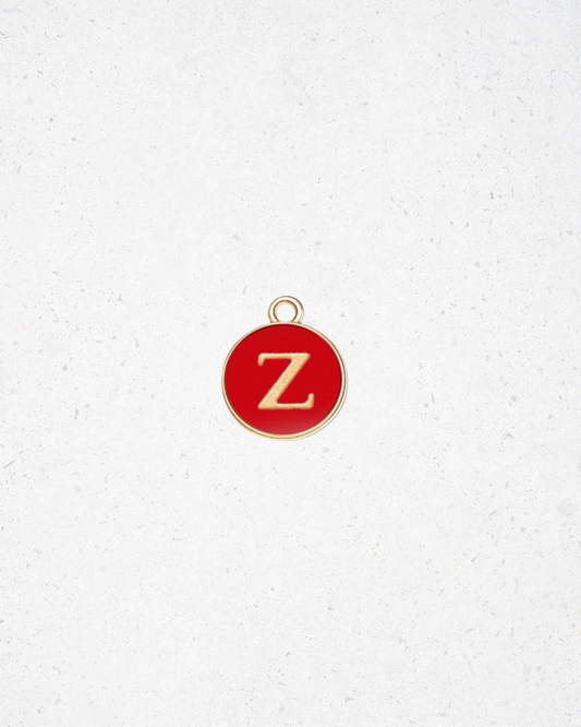 Red Enamel Circle Letter