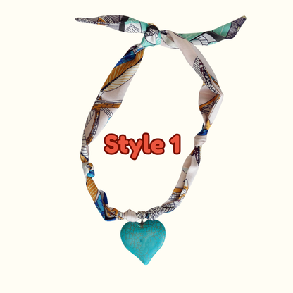 Valentine's Pendant Scarf Necklace