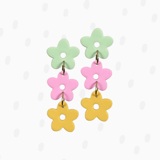 Three Tiered Florals  - Polymer Clay