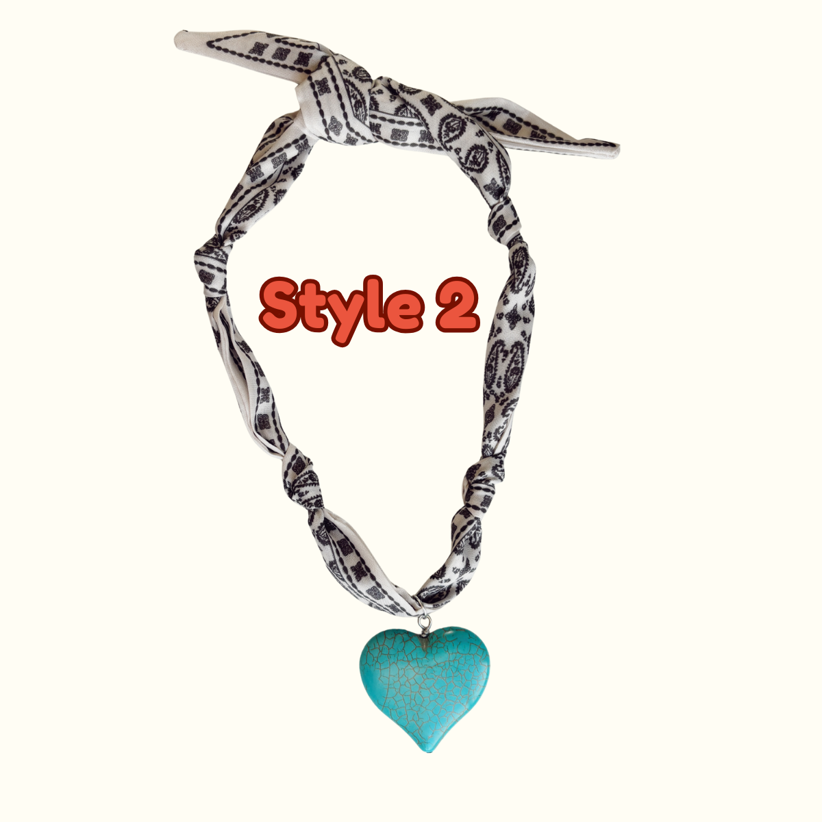 Valentine's Pendant Scarf Necklace