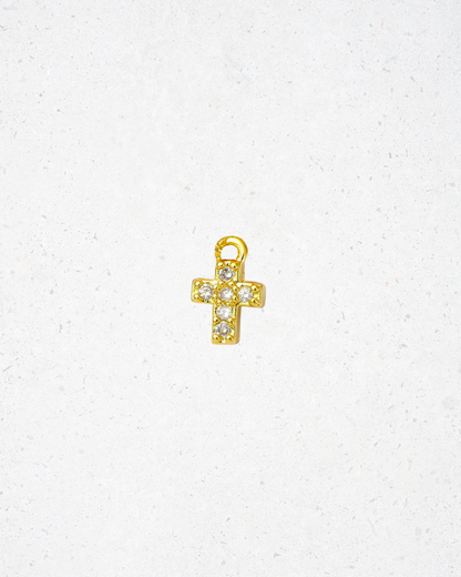 Dainty Gold Cross Gemstones
