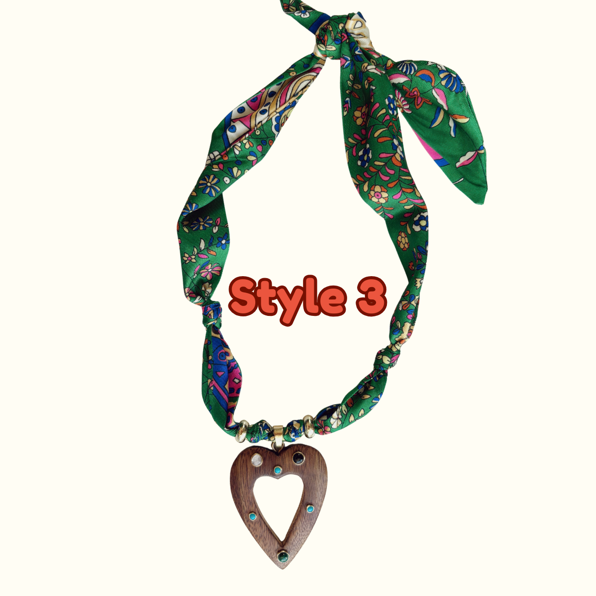 Valentine's Pendant Scarf Necklace