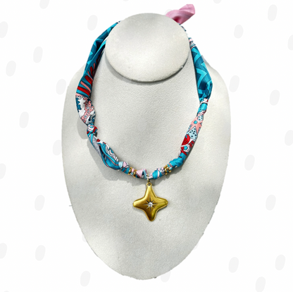 Large Starlight Pendant Scarf Necklace