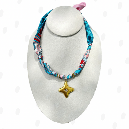 Large Starlight Pendant Scarf Necklace