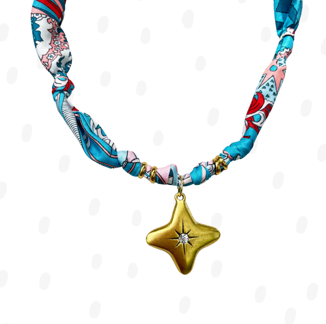 Large Starlight Pendant Scarf Necklace