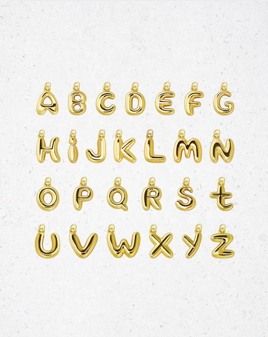 18K Gold Filled Bubble Letter