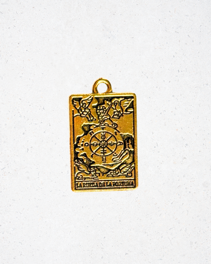 18K Gold Plated Stainless Steel Tarot Card Charm
