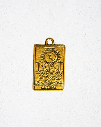 18K Gold Plated Stainless Steel Tarot Card Charm
