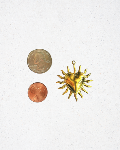 Gold Sacred Heart Pendant