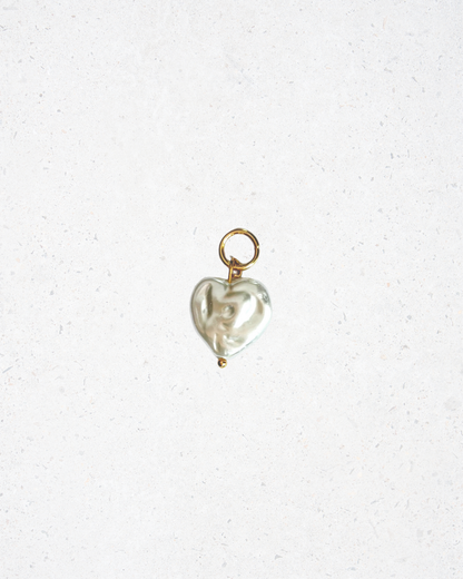 Pearl Heart Charm