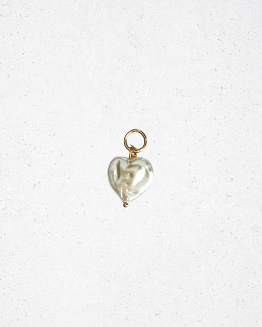 Pearl Heart Charm